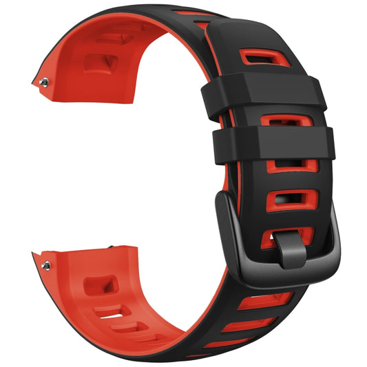 For Garmin Instinct / Instinct Esports Two-color Silicone Watch Band(Black+Red) - Smart Wear by buy2fix | Online Shopping UK | buy2fix