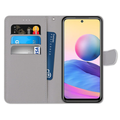 For Xiaomi Redmi Note 10 5G Coloured Drawing Cross Texture Horizontal Flip PU Leather Case with Holder & Card Slots & Wallet & Lanyard(Gold Diamond Butterfly) - Xiaomi Cases by buy2fix | Online Shopping UK | buy2fix