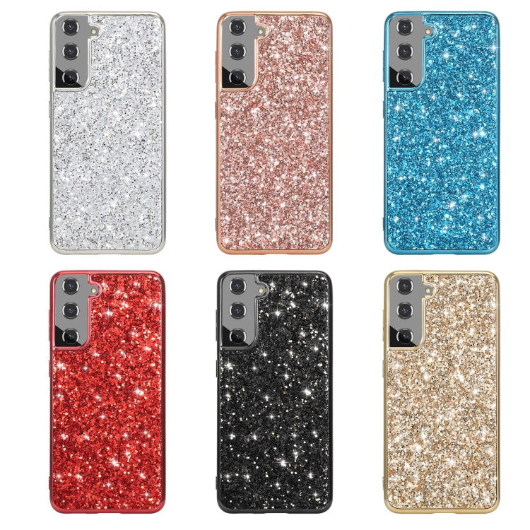 For Samsung Galaxy S21 FE Glitter Powder Shockproof TPU Protective Case(Silver) - Samsung Accessories by buy2fix | Online Shopping UK | buy2fix