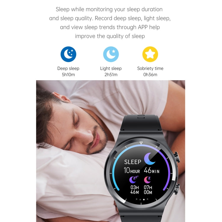 GT69 1.3 inch IPS Touch Screen IP67 Waterproof Bluetooth Earphone Smart Watch, Support Sleep Monitoring / Heart Rate Monitoring / Bluetooth Call(Black Steel Band) - Smart Watches by buy2fix | Online Shopping UK | buy2fix