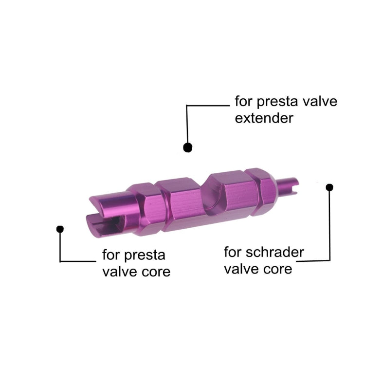 A5589 10 PCS Bicycle French Valve Core with Purple Disassembly Tool - Outdoor & Sports by buy2fix | Online Shopping UK | buy2fix