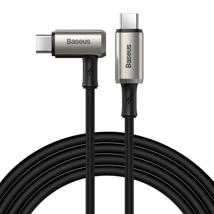 Baseus CATPN-01 100W 5A PD3.1 Gen2 USB-C / Type-C to USB-C / Type-C HD Same Screen Coaxial Hammer Cable, Cable Length: 1.5m(Black) - Video & Audio Cable by Baseus | Online Shopping UK | buy2fix