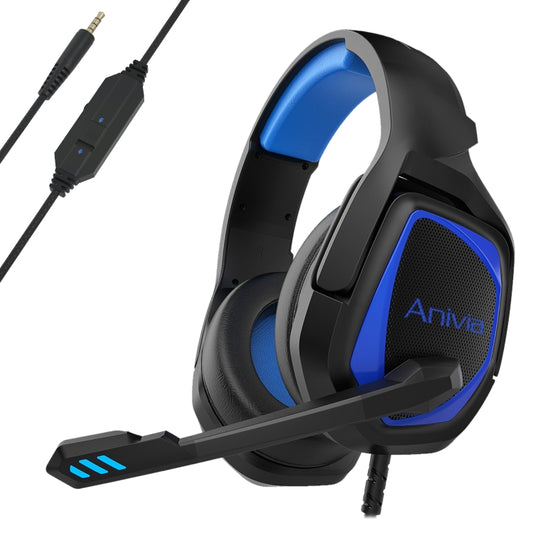 Anivia MH602 3.5mm Wired Gaming Headset with Microphone(Black Blue) - Multimedia Headset by SADES | Online Shopping UK | buy2fix