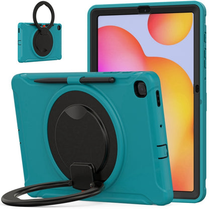 Shockproof TPU + PC Protective Case with 360 Degree Rotation Foldable Handle Grip Holder & Pen Slot For Samsung Galaxy Tab S6 Lite 10.4 inch P610(Blue) - Tab S6 Lite P610 / P615 by buy2fix | Online Shopping UK | buy2fix