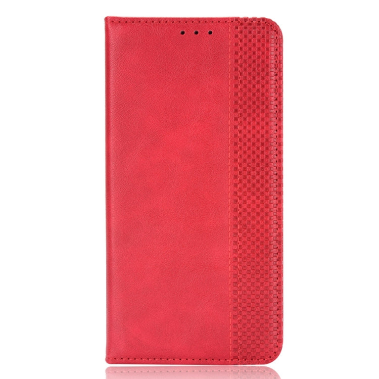 For Doogee X96 Pro Magnetic Buckle Retro Crazy Horse Texture Horizontal Flip Leather Case with Holder & Card Slots & Photo Frame(Red) - More Brand by buy2fix | Online Shopping UK | buy2fix