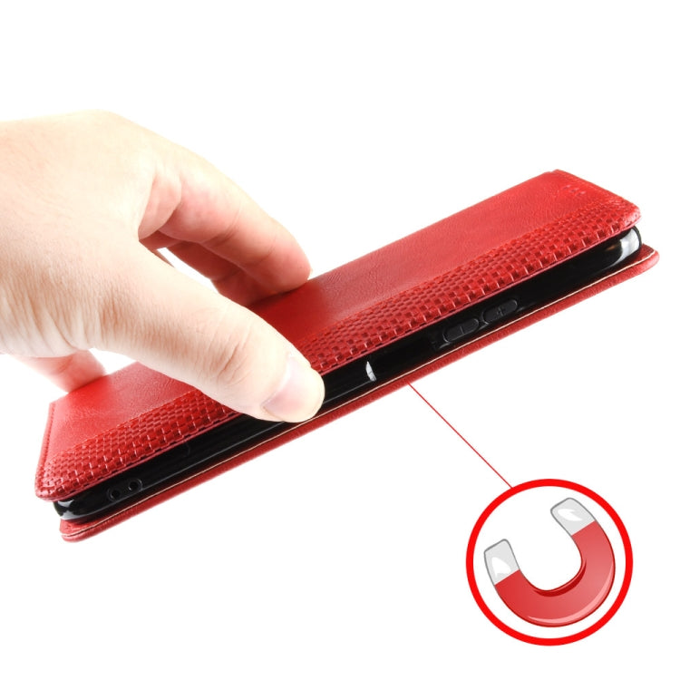 For Doogee X96 Pro Magnetic Buckle Retro Crazy Horse Texture Horizontal Flip Leather Case with Holder & Card Slots & Photo Frame(Red) - More Brand by buy2fix | Online Shopping UK | buy2fix