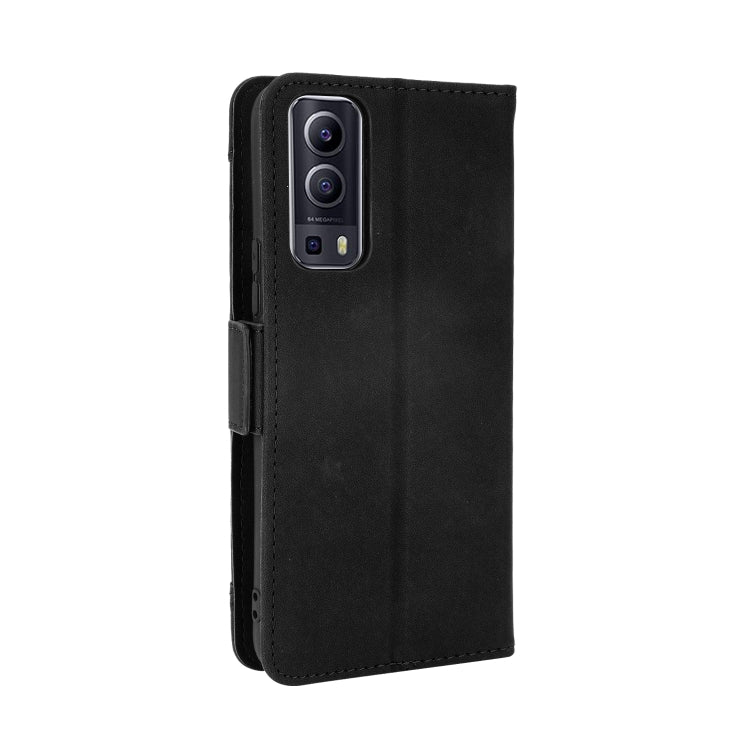 For vivo Y72 5G / iQOO Z3 5G Skin Feel Calf Pattern Horizontal Flip Leather Case with Holder & Card Slots & Photo Frame(Black) - vivo Cases by buy2fix | Online Shopping UK | buy2fix