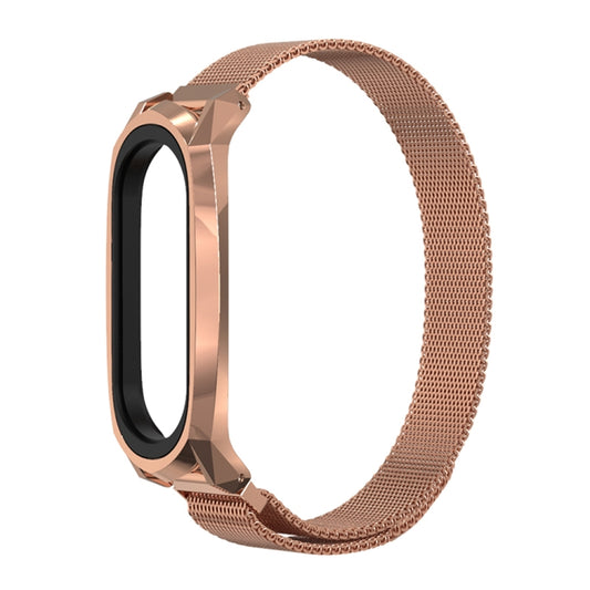 For Xiaomi Mi Band 6 / 5 / 4 / 3 Mijobs Milan Magnetic GT Stainless Steel Watch Band(Rose Gold) - Watch Bands by MIJOBS | Online Shopping UK | buy2fix