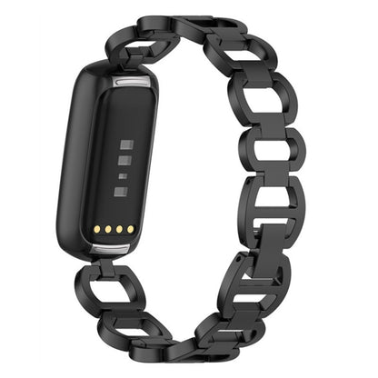 For Fitbit Luxe Special Edition Metal Bracelet Watch Band(Black) - Watch Bands by buy2fix | Online Shopping UK | buy2fix