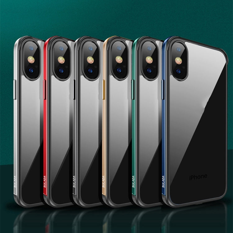 For iPhone X / XS SULADA Shockproof Aviation Aluminum Metal Frame + Nano Glass + TPU Protective Case(Black) - More iPhone Cases by SULADA | Online Shopping UK | buy2fix