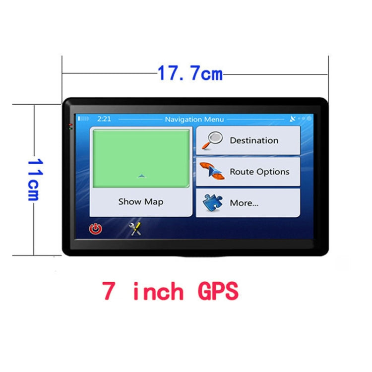7 inch Car HD GPS Navigator 8G+128M Resistive Screen Support FM / TF Card, Specification:Europe Map - In Car by buy2fix | Online Shopping UK | buy2fix