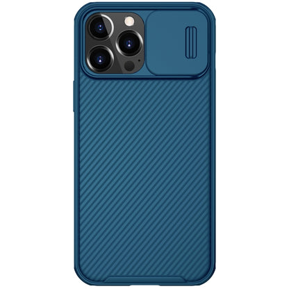 For iPhone 13 Pro NILLKIN Black Mirror Pro Series Camshield Full Coverage Dust-proof Scratch Resistant Phone Case (Blue) - iPhone 13 Pro Cases by NILLKIN | Online Shopping UK | buy2fix