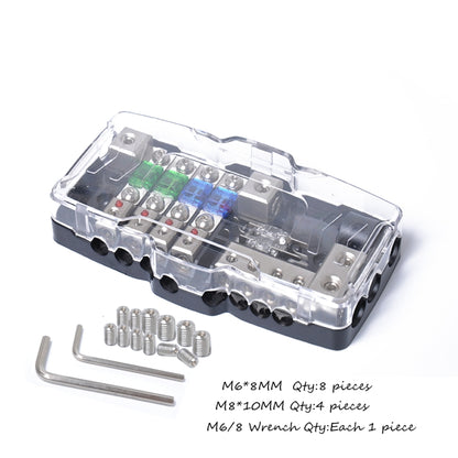 A0529 Multi-functional LED Car Audio Stereo Mini ANL Fuse Box with Wrench - In Car by buy2fix | Online Shopping UK | buy2fix