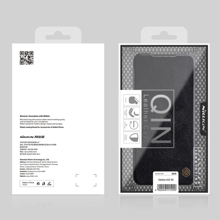 For Huawei P50 NILLKIN QIN Series Crazy Horse Texture Horizontal Flip Leather Case with Card Slot(Black) - Huawei Cases by NILLKIN | Online Shopping UK | buy2fix