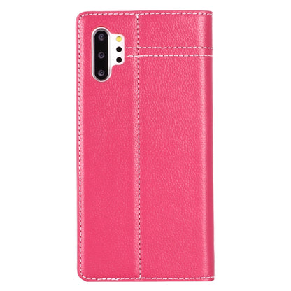 For Galaxy Note 10  GEBEI Top-grain Leather Horizontal Flip Protective Case with Holder & Card Slots(Rose Red) - Galaxy Phone Cases by GEBEI | Online Shopping UK | buy2fix