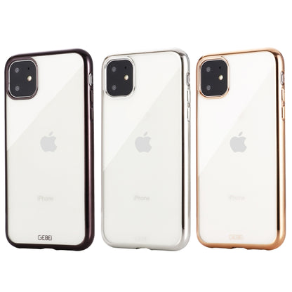 For iPhone 11 GEBEI Plating TPU Shockproof Protective Case(Gold) - iPhone 11 Cases by GEBEI | Online Shopping UK | buy2fix