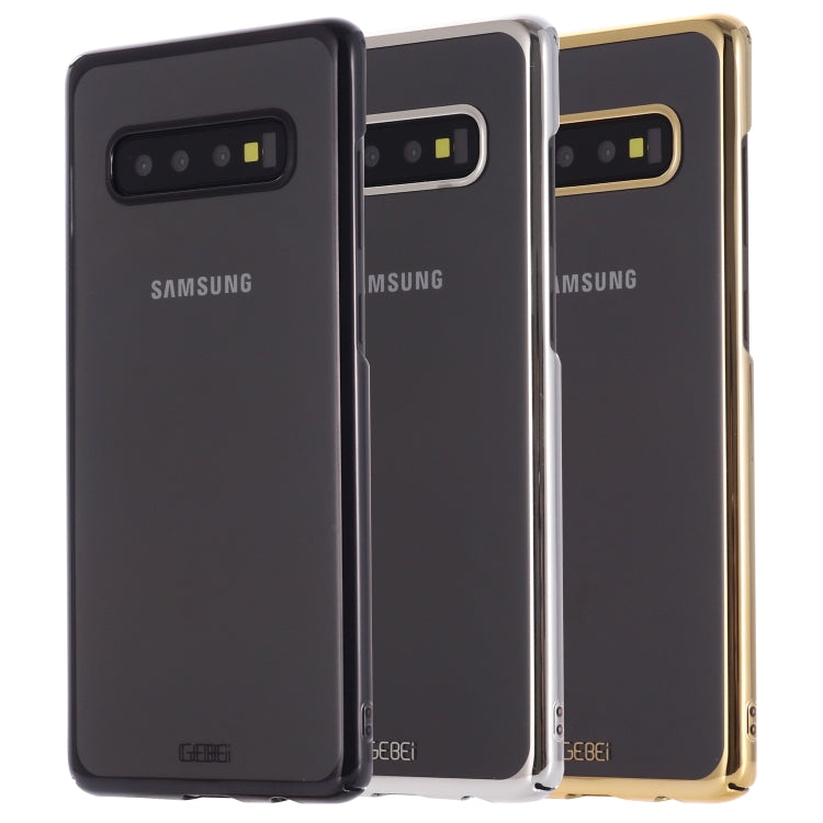 For Galaxy S10+ GEBEI Shockproof  Plating PC Protective Case(Gold) - Galaxy Phone Cases by GEBEI | Online Shopping UK | buy2fix