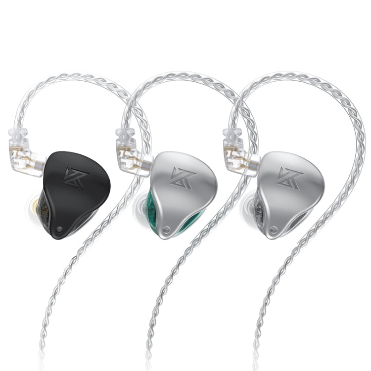 KZ AST 24-unit Balance Armature Monitor HiFi In-Ear Wired Earphone With Mic(Silver) - In Ear Wired Earphone by KZ | Online Shopping UK | buy2fix