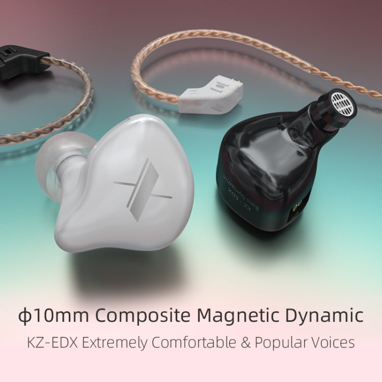 KZ EDX Dynamic Monitor HiFi In-Ear Wired Earphone No Mic(Black) - In Ear Wired Earphone by KZ | Online Shopping UK | buy2fix