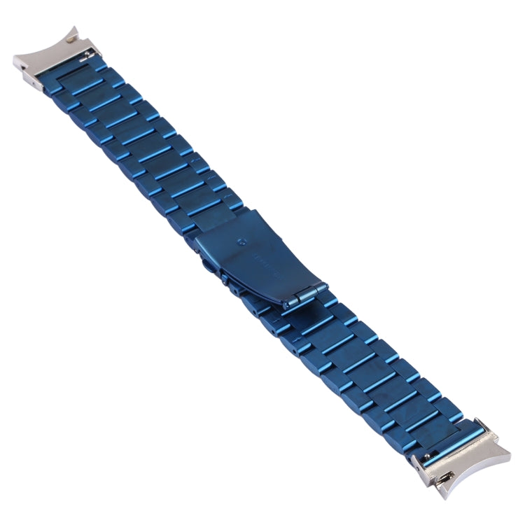 For Samsung Galaxy Watch4 / Watch4 Classic Three Strains Steel Watch Band (Blue) - Smart Wear by buy2fix | Online Shopping UK | buy2fix