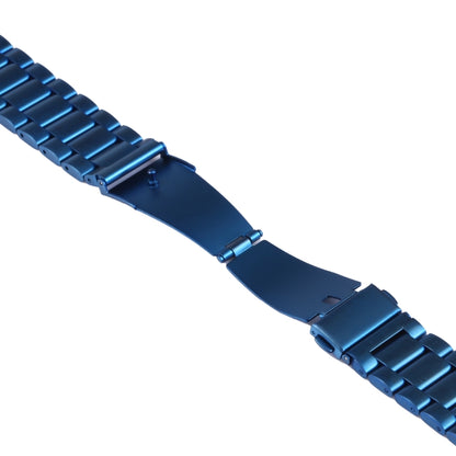 For Samsung Galaxy Watch4 / Watch4 Classic Three Strains Steel Watch Band (Blue) - Smart Wear by buy2fix | Online Shopping UK | buy2fix