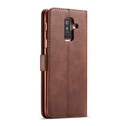 For Galaxy A6 Plus (2018) LC.IMEEKE Calf Texture Horizontal Flip Leather Case, with Holder & Card Slots & Wallet(Brown) - Samsung Accessories by LC.IMEEKE | Online Shopping UK | buy2fix