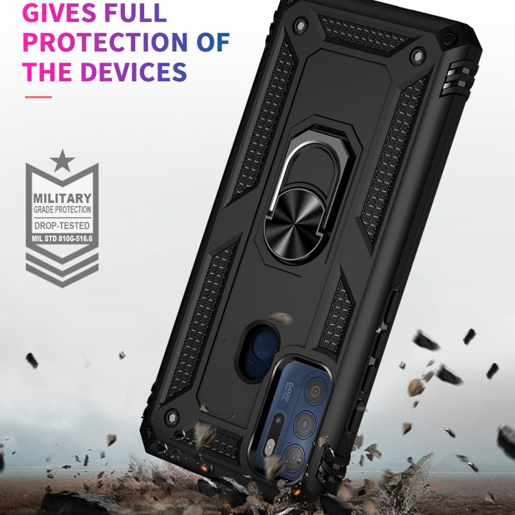 For Motorola Moto G60s Shockproof TPU + PC Phone Case with 360 Degree Rotating Holder(Black) - Motorola Cases by buy2fix | Online Shopping UK | buy2fix