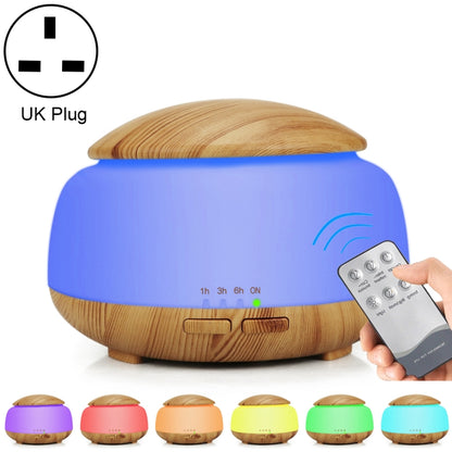 Wood Grain Humidifier Air Purifier Ultrasonic Atomization Household Aromatherapy Machine with Colorful LED Light Automatic Alcohol Sprayer, Plug Specification:UK Plug(Light Brown) - Home & Garden by buy2fix | Online Shopping UK | buy2fix