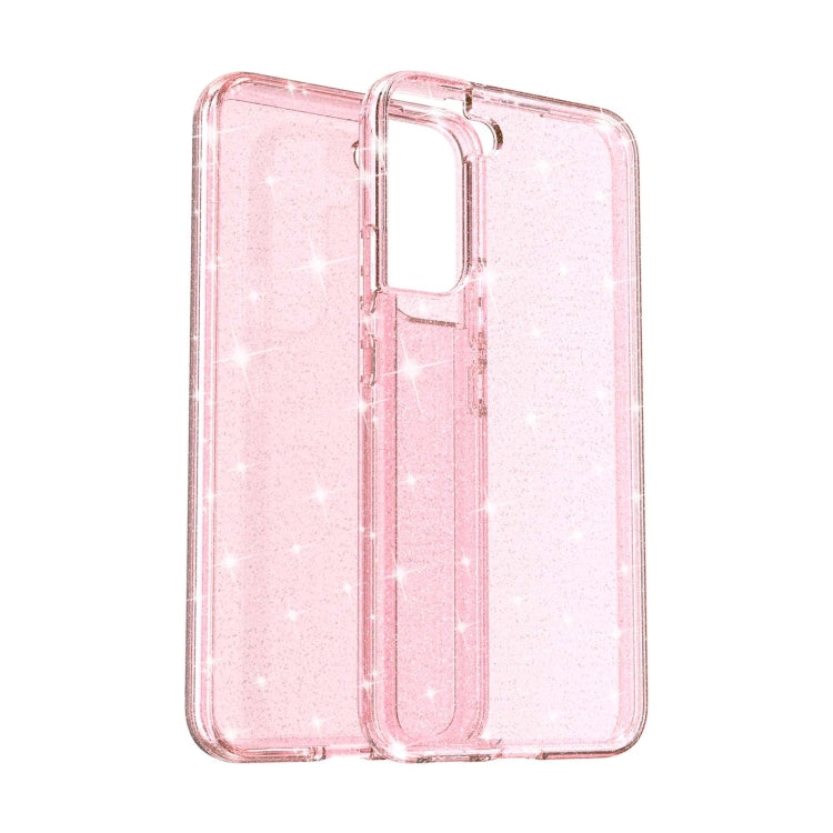 For Samsung Galaxy S22+ 5G Shockproof Terminator Style Glitter Powder Protective Phone Case(Pink) - Samsung Accessories by buy2fix | Online Shopping UK | buy2fix