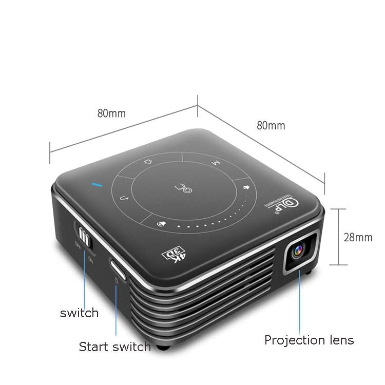 P11 854x480 DLP Smart Projector With Infrared Remote Control, Android 9.0, 4GB+32GB, AU Plug - Consumer Electronics by buy2fix | Online Shopping UK | buy2fix