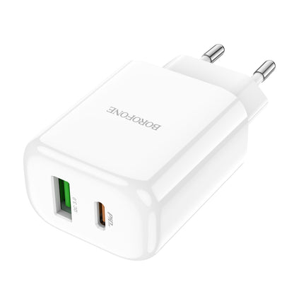 Borofone BN4 Potential PD20W Type-C + QC3.0 USB Charger, EU Plug(White) - Apple Accessories by Borofone | Online Shopping UK | buy2fix