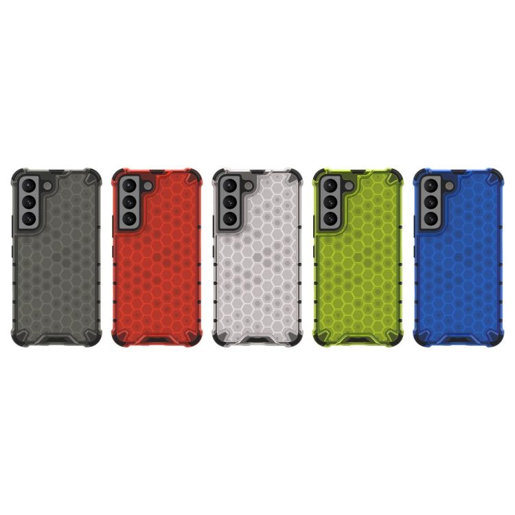 For Samsung Galaxy S22 5G Honeycomb PC + TPU Phone Case(Red) - Galaxy S22 5G Cases by buy2fix | Online Shopping UK | buy2fix