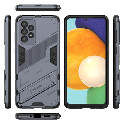 For Samsung Galaxy A73 5G Punk Armor 2 in 1 PC + TPU Shockproof Phone Case with Invisible Holder(Gray) - Samsung Accessories by buy2fix | Online Shopping UK | buy2fix