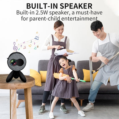 YG220 Same Screen Version Children Projector Mini LED Portable Home Speaker Projector, Plug Type:US Plug(Black) - Consumer Electronics by buy2fix | Online Shopping UK | buy2fix