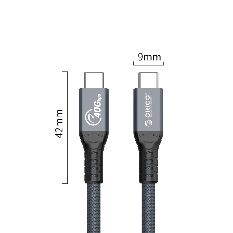 ORICO 40Gbps Thunderbolt 4 USB-C / Tpye-C Data Cable, Cable Length:2m(Grey) - Cable & Adapters by ORICO | Online Shopping UK | buy2fix