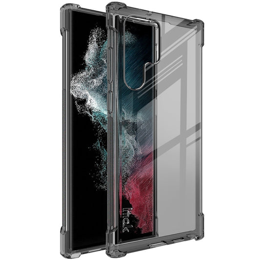 For Samsung Galaxy S22 Ultra 5G imak TPU Phone Case with Screen Protector(Transparent Black) - Samsung Accessories by imak | Online Shopping UK | buy2fix