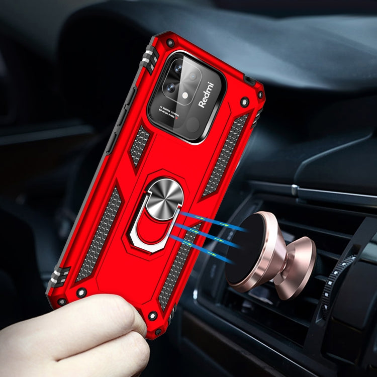 For Xiaomi Redmi 10C Shockproof TPU + PC Phone Case with 360 Degree Rotating Holder(Red) - Xiaomi Cases by buy2fix | Online Shopping UK | buy2fix