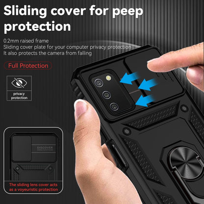 For Samsung Galaxy A02s / A03s 166mm Sliding Camshield Holder Phone Case(Black) - Galaxy Phone Cases by buy2fix | Online Shopping UK | buy2fix