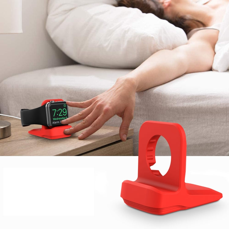 Silicone Charging Holder for Apple Watch(Red) - Charger / Holder by buy2fix | Online Shopping UK | buy2fix