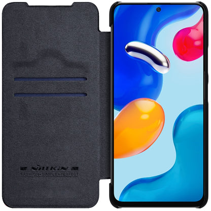 For Xiaomi Redmi Note 11S NILLKIN QIN Series Crazy Horse Texture Leather Case(Black) - Xiaomi Cases by NILLKIN | Online Shopping UK | buy2fix