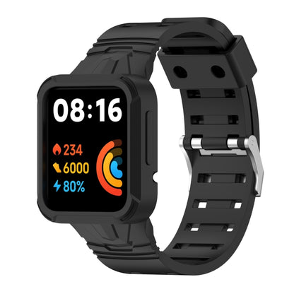 For Xiaomi Redmi Watch 2 Lite/Watch Lite 2/Watch Lite/Redmi Watch 2/Redmi Watch Silicone Integrated Watch Band(Black) - Watch Bands by buy2fix | Online Shopping UK | buy2fix