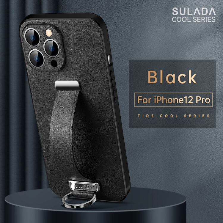 For iPhone 12 Pro SULADA Cool Series PC + Leather Texture Skin Feel Shockproof Phone Case (Black) - iPhone 12 / 12 Pro Cases by SULADA | Online Shopping UK | buy2fix