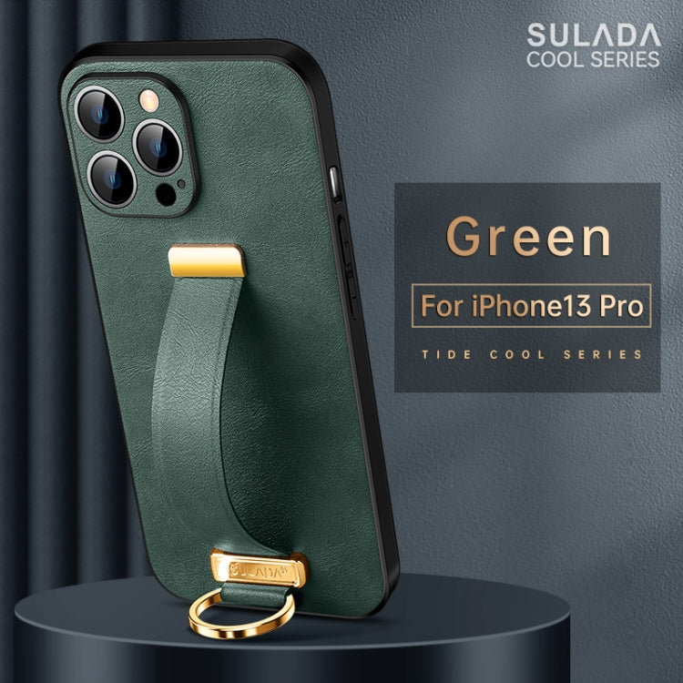 For iPhone 13 Pro SULADA Cool Series PC + Leather Texture Skin Feel Shockproof Phone Case  (Green) - iPhone 13 Pro Cases by SULADA | Online Shopping UK | buy2fix