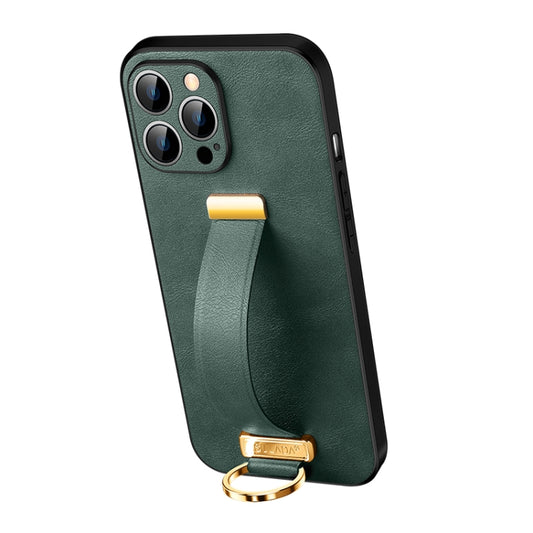 For iPhone 13 Pro Max  SULADA Cool Series PC + Leather Texture Skin Feel Shockproof Phone Case(Green) - iPhone 13 Pro Max Cases by SULADA | Online Shopping UK | buy2fix