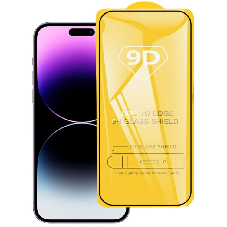 For iPhone 14 Pro 9D Full Glue Screen Tempered Glass Film - iPhone 14 Pro Tempered Glass by buy2fix | Online Shopping UK | buy2fix