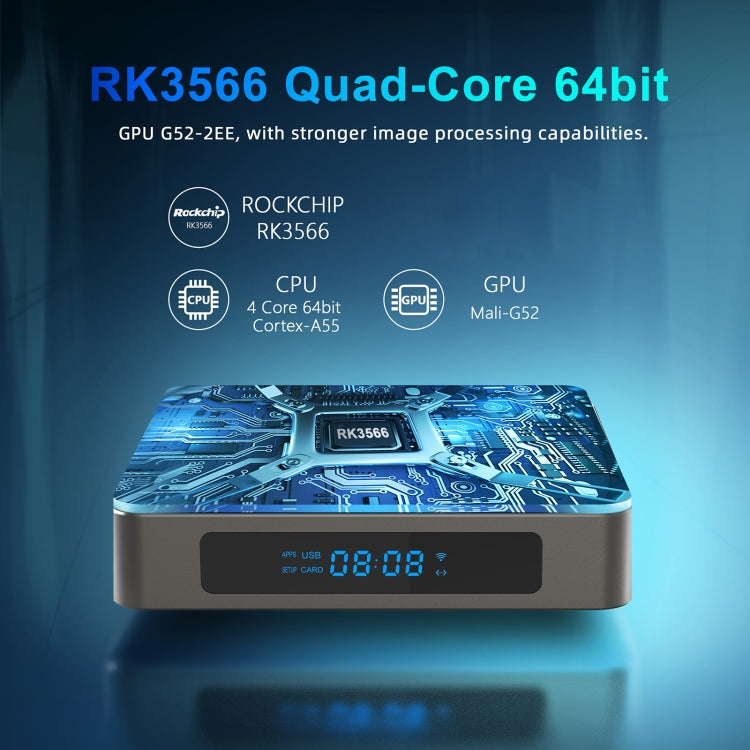 X96 X6 8K Smart TV BOX Android 11.0 Media Player, RK3566 Quad Core ARM Cortex A55, RAM: 4GB, ROM: 32GB, Plug Type:US Plug - Consumer Electronics by buy2fix | Online Shopping UK | buy2fix