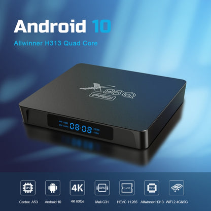 X96Q PRO 4K Smart TV BOX Android 10.0 Media Player, Allwinner H313 Quad Core ARM Cortex A53, RAM: 1GB, ROM: 8GB, Plug Type:EU Plug - Consumer Electronics by buy2fix | Online Shopping UK | buy2fix