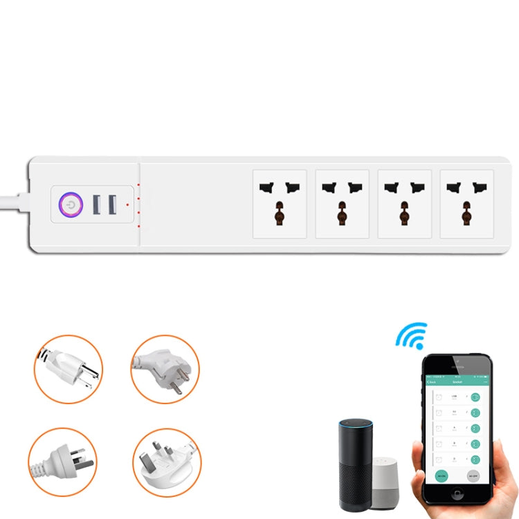 ZigBee 16A SM-SO306-M 4 Holes + 2 USB Multi-purpose Smart Power Strip(AU Plug) - Consumer Electronics by buy2fix | Online Shopping UK | buy2fix