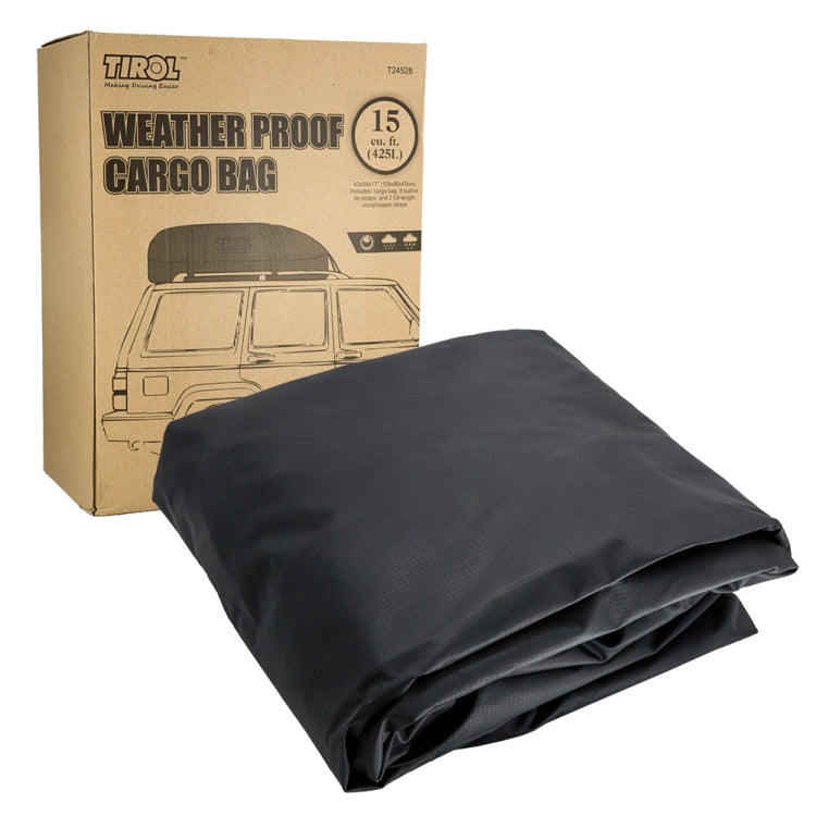 TIROL T24528 15 Cubic Foot Car Universal Rainproof Roof Luggage Outdoor Camper Roof Bag - In Car by buy2fix | Online Shopping UK | buy2fix