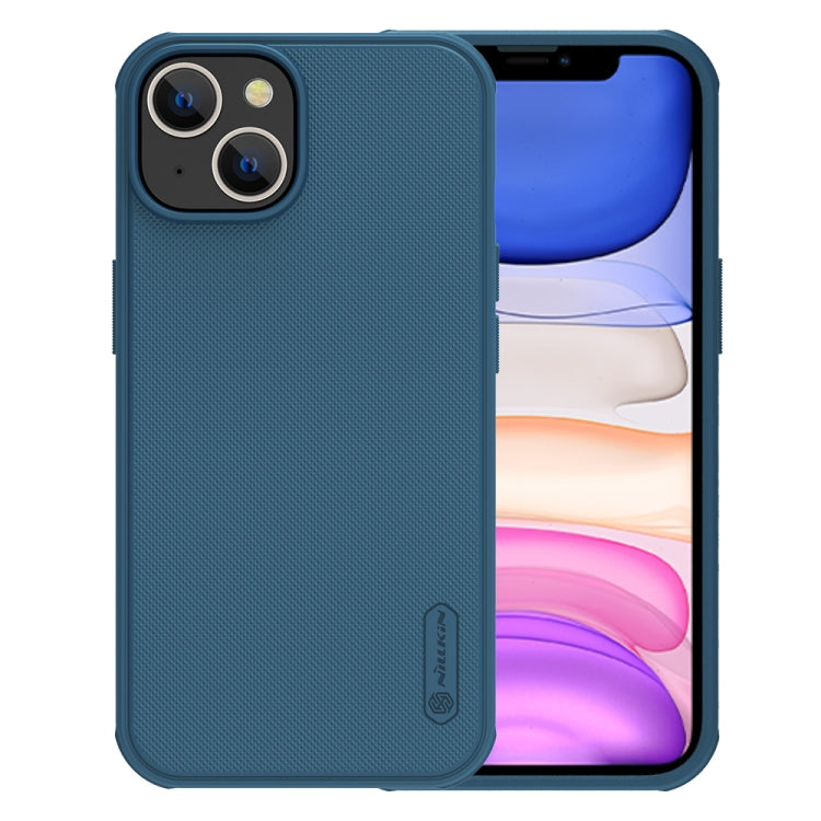 For iPhone 14 NILLKIN Frosted Shield Pro PC + TPU Phone Case (Blue) - iPhone 14 Cases by NILLKIN | Online Shopping UK | buy2fix